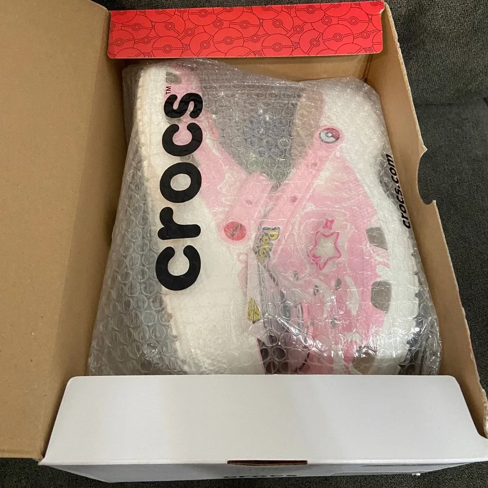 Crocs Pokemon Jigglypuff Clog Men 10 Pink Marble Classic Clog Jibbitz 210243-90H